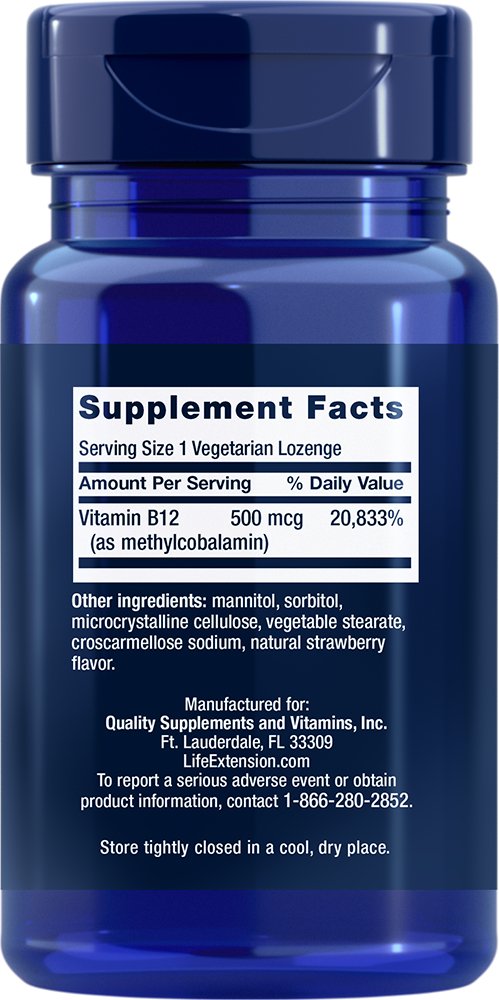 Vitamin B12 Methylcobalamin (500mcg) (100)